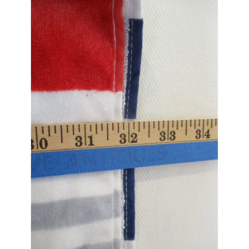 Unbranded Red White Blue Striped Beach Towel Americana July 4th 32